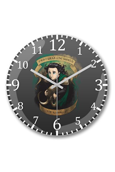 Baskı Dükkanı Ceas de perete Loki Of Asgard Sticlă reală curbată
