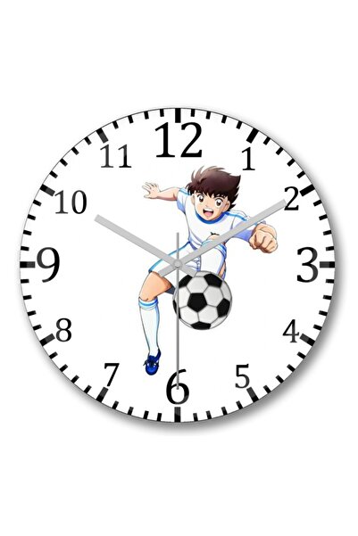 Baskı Dükkanı Ceas de perete Tsubasa din sticlă reală - Design curbat