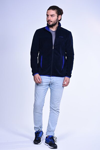 Lotto Sweatshirt Erkek Lacivert/Saks Mavi-Laser Sweat Fz Pıle-R1972