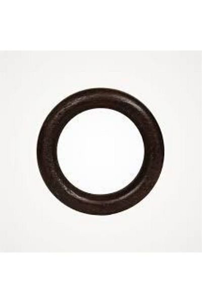 MOR SALKIM HOME Кафяви рустикални пластмасови пръстени за завеси + щипка, 10 броя