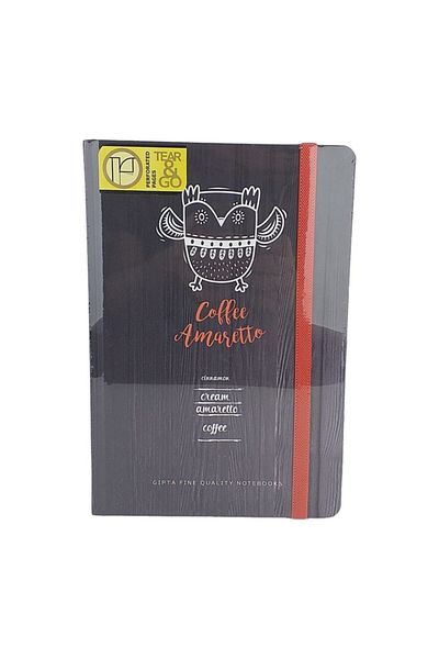 Gıpta كتاب القهوة 17x24 120 Yp مطاط برتقالي مربعات