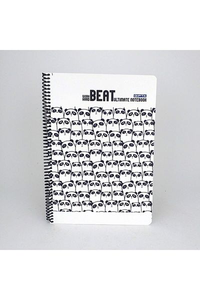 Gıpta Caiet cu model Panda A4 cu 80 de coli Beat Spiral