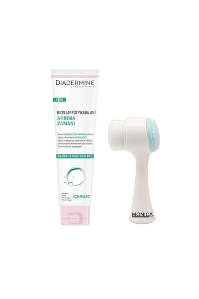 Diadermine Purifying Care Gel and Monicatime Brush - Facial Cleansing 8694246577441