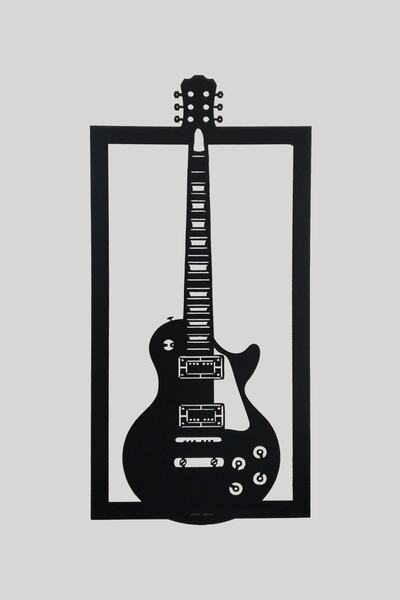 ALFAGAMA Modern Ahşap Gitar Tablosu Çerçevesiz