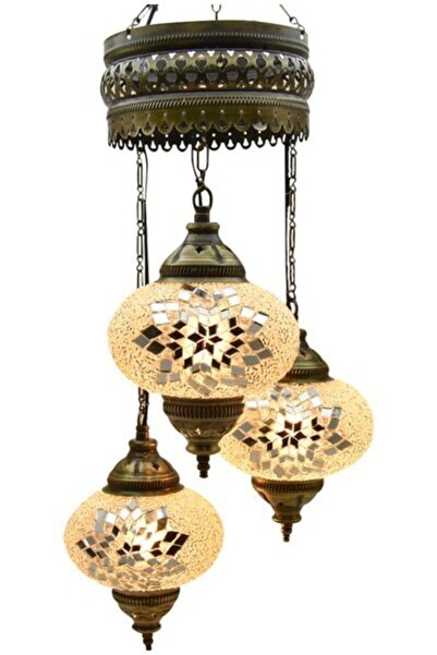 Gazel 3'lü Mozaik Avize