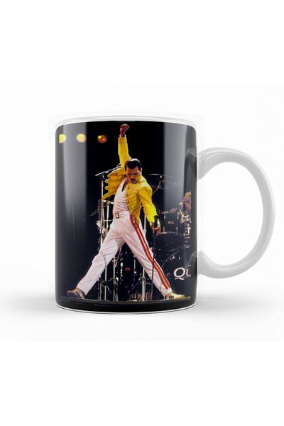 Baskı Dükkanı Freddie Mercury Mug Cup Porcelain