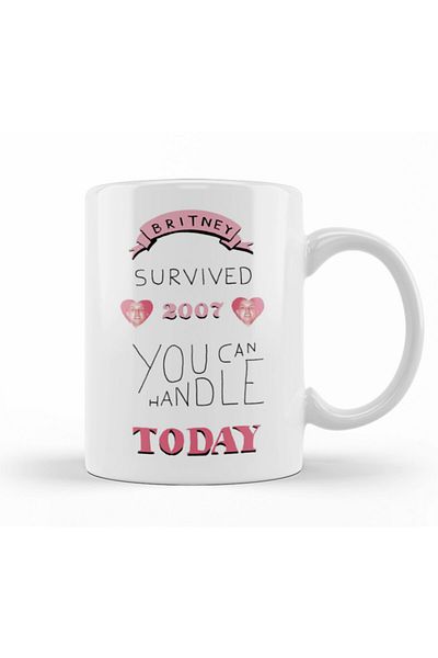 Baskı Dükkanı Britney Survived 2007 Mug Porcelain