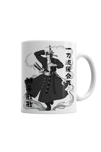 Baskı Dükkanı Roronoa Zoro One Piece Mug Cup Porcelain