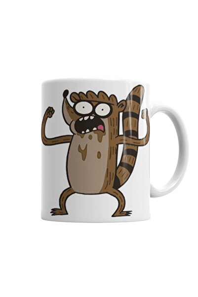 Baskı Dükkanı Regular Show Rigby Kupa Bardak Porselen