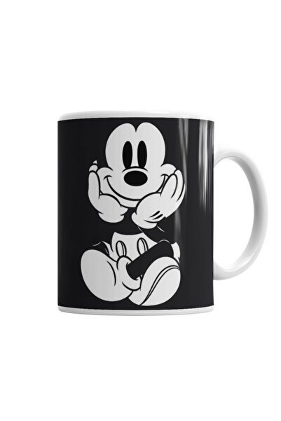 Baskı Dükkanı Mickey Mouse Miki Fare Kupa Bardak Porselen