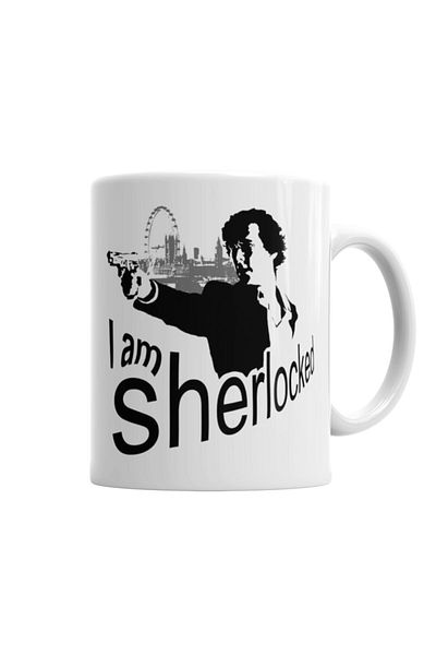 Baskı Dükkanı I Am Sherlocked Sherlock Holmes Mug Glass Porcelain