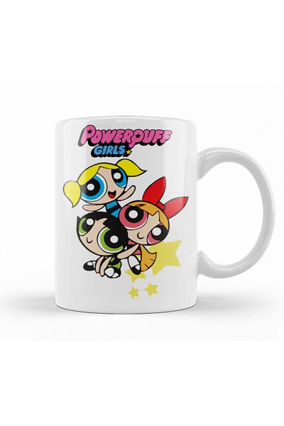 Baskı Dükkanı Powerpuff Girls Mug Cup Porcelain