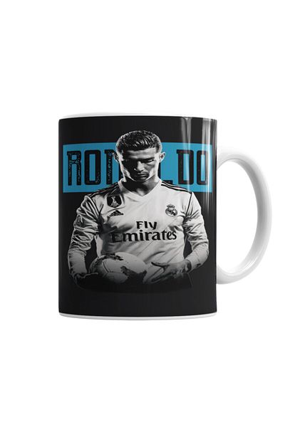 Baskı Dükkanı Cristiano Ronaldo Melhor Do Mundo Mug Cup Porcelain