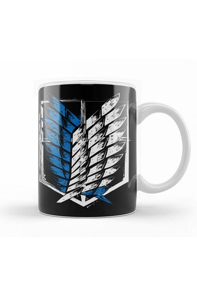 Baskı Dükkanı Attack On Titan Wings Of Freedom Mug Glass Porcelain