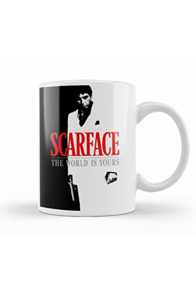 Baskı Dükkanı Scarface The World Is Yours Kupa Bardak Porselen