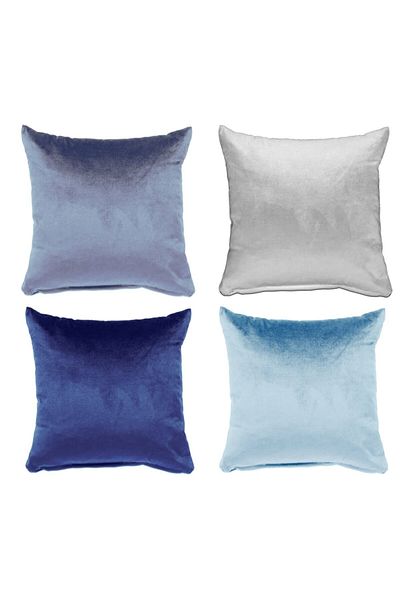 Alacastore Pernă umplută cu silicon din catifea, culoare solidă, 4 piese