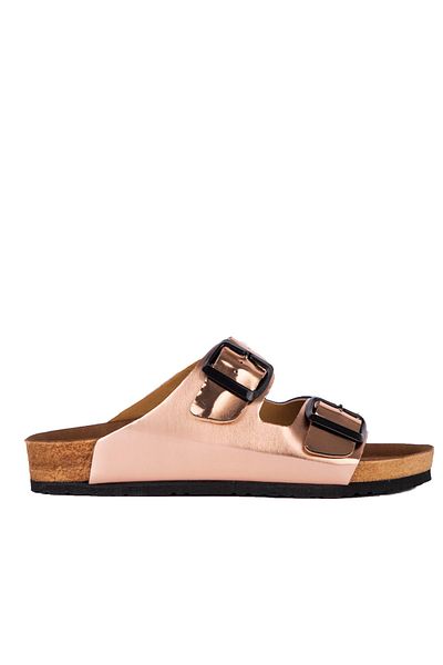 Slazenger Women's Slippers Silver Patent Leather - LENS SA10SK012