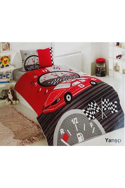Taç Set cuvertură de pilota matlasată cu cristale pentru o singură persoană - Racer