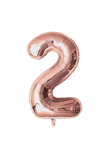 DMS DEKOR 2 Year Old Number Foil Balloon Rose Gold 100cm