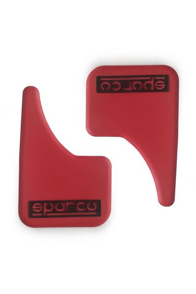 Sparco غطاء غبار متوافق عالميًا باللون الأحمر والأسود، قطعتين