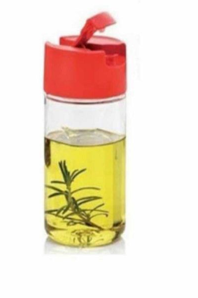 Tupperware Plastic Oil Pot with Red Lid 600ml