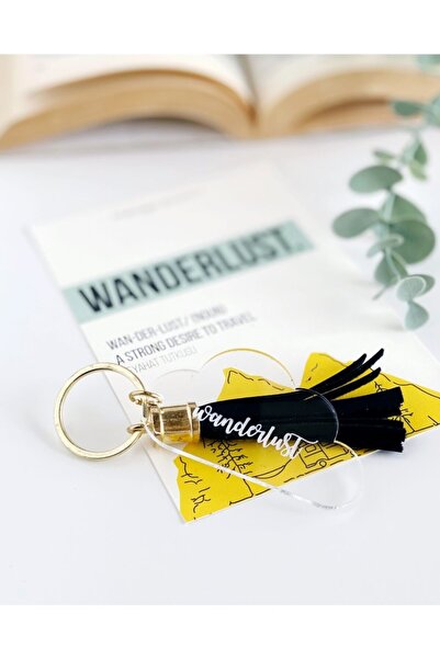 Bikutumutluluk Hediyelik - Şeffaf Anahtarlık - Wanderlust Gezgin Anahtarlık