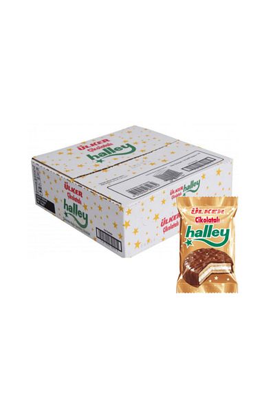 Ülker Halley Single Biscuit - Turkish Delight, with Granular Spray, 24 Pieces, 30Gr