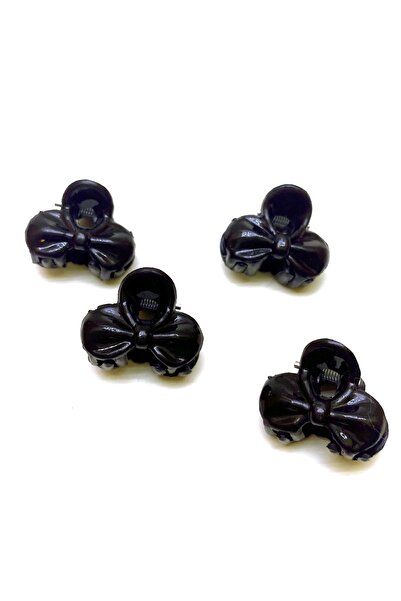 Tahtakaledeyim مشبك مزلاج صغير على شكل فيونكة، 20 قطعة لون أسود، مشبك شعر