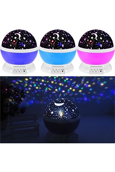 Genel Markalar Star Master Renkli Yıldızlı Gökyüzü Projeksiyon Gece Lambası Mavi