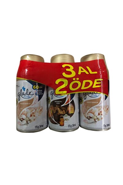 Glade Otomatik Sprey Oda Kokusu Yedek Ipeksi Vanilya+oryantal Oud 3x269 Ml