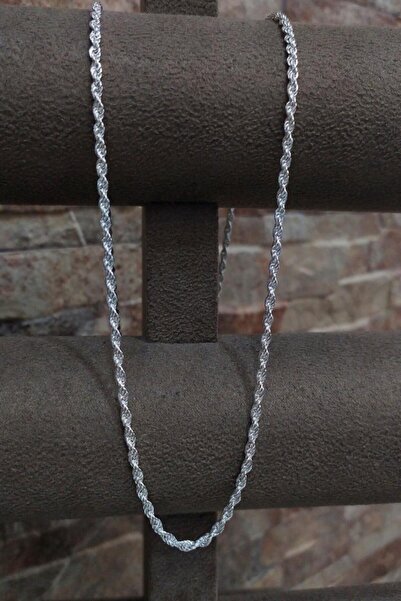 Erer Gümüş Gümüş Halat Model Burgu Zincir Kolye Tu14r52