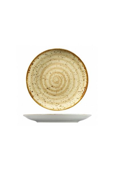 Kütahya Porselen Nano Cream Atlantis Yellow Cake Plate Set