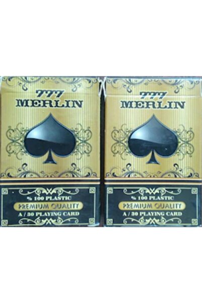 Bircan Oyuncak مجموعة ورق اللعب 777 ميرلين A/30 من البلاستيك