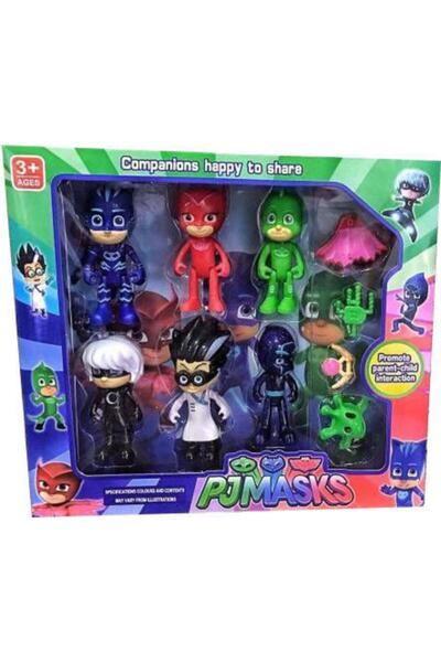 Beren Oyuncak 6 Karakter Et Figür Aksesuarlı Pijamaskeliler Oyuncak Set