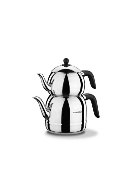 KORKMAZ A194 Retro Çaydanlık Takımı Siyah