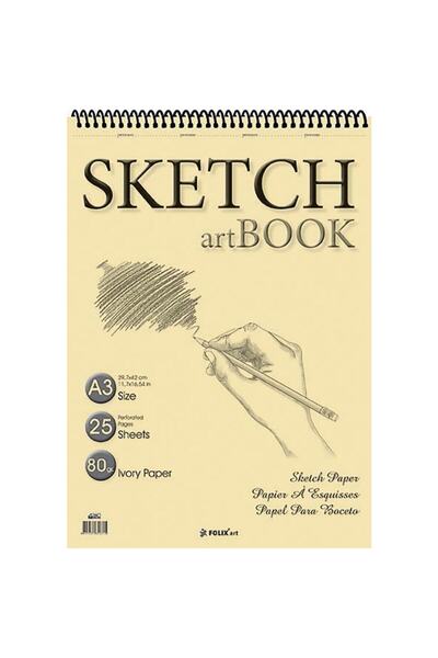 Genel Markalar Folıx Art Sketchbook Ivory Spiralli A3 Çizim Ve Eskiz Defter