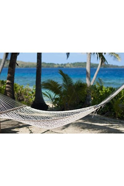 Vip Home Concept Hamak Ip Örgülü Ahşap Hamak Bahçe Teras Piknik Hamağı Büyük Boy