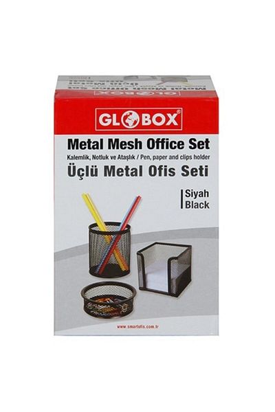 Globox Black Metal - Office Table Set of 3