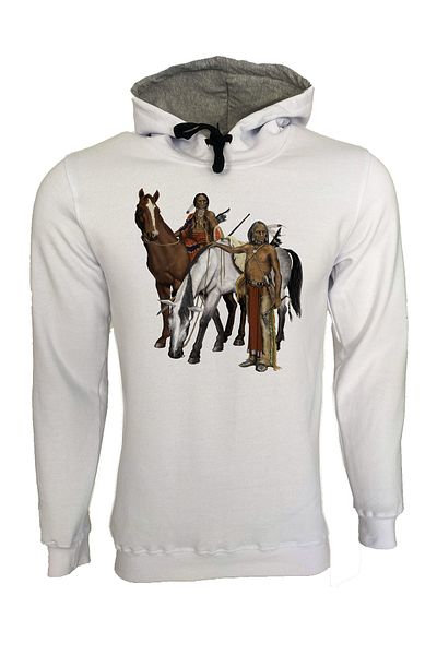 Raf Coll Φούτερ Unisex Native American με λευκή κουκούλα