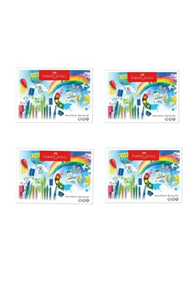 Faber Castell دفتر صور بغطاء من الورق المقوى فابر كاستل 25x35 سم 15 ورقة (5075400025) 4 قطع