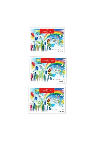 Faber Castell Faber-castell Caiet de pictură cu copertă din carton 25x35 cm 15 coli ( 5075400025 ) 3 bucăți