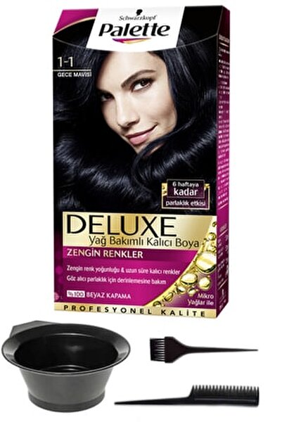schwarzkopf hair mascara palette deluxe 1 1 gece mavisi sac boyasi ve sac boyama seti fiyati yorumlari trendyol