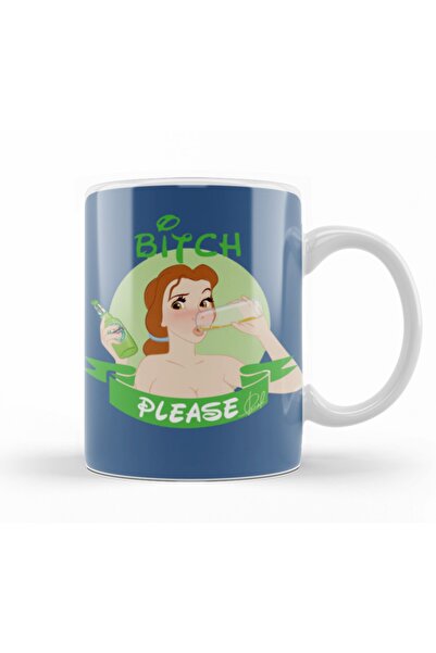 Baskı Dükkanı Bitch Disney Kupa Bardak Porselen