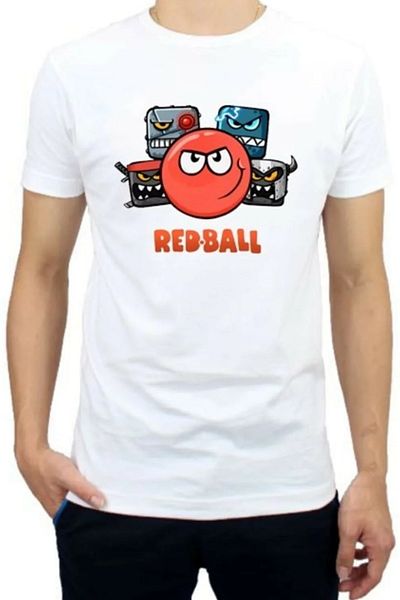 FZ Boy's White Red Ball 4 Medicine 1 T-shirt