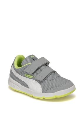 Puma Kids Stepfleex 2 Mesh Ve V Ps Gri Erkek Cocuk Kosu Ayakkabisi Trendyol