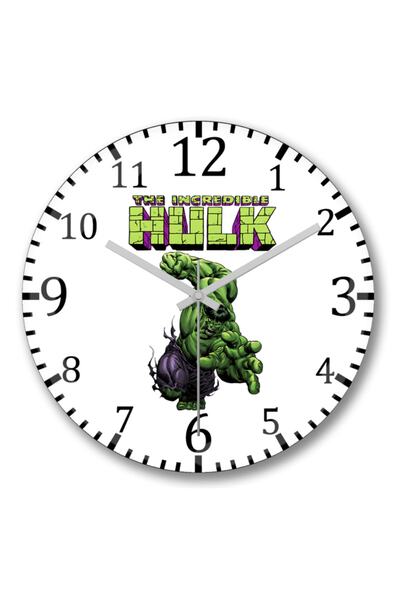 Baskı Dükkanı ساعة حائط هالك ساعة حائط منحنية من الزجاج الحقيقي