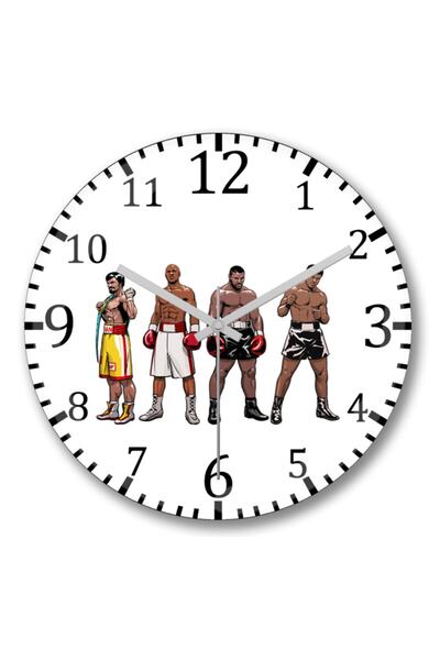 Baskı Dükkanı Boxers Boxers Ceas de perete Bombeli Sticlă Reală