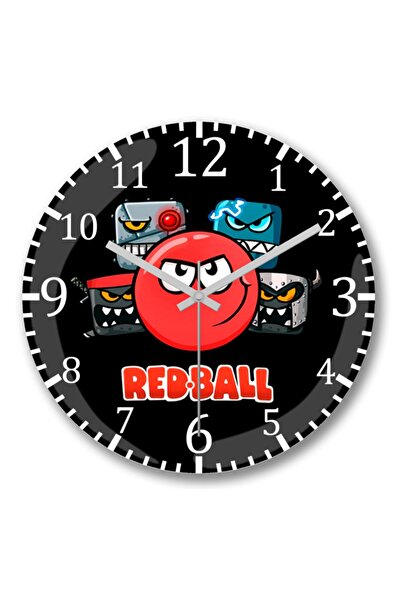 Baskı Dükkanı Red Ball 4 The Crew - Ceas de perete Tazza și sticlă reală curbată