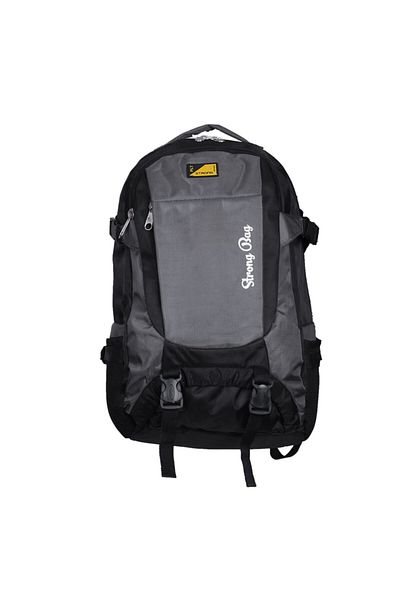 Strong Bag Μαύρο σακίδιο πλάτης Mountaineer μεγάλου μεγέθους 17-18,4 ιντσών με θήκη φορητού υπολογιστή