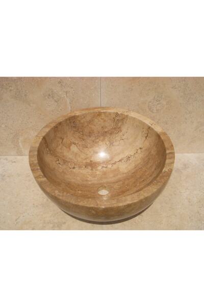 MYM Mermer Yapı Market Tasarım Noche Traverten Çanak Lavabo
